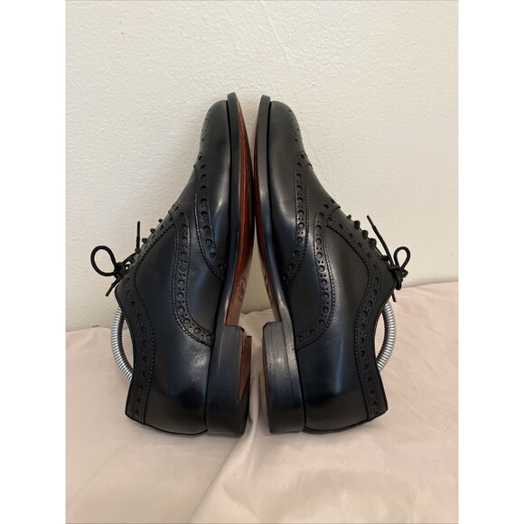G.H. Bass Men\'s Hoboken Monogram Wingtip Brogue Detail Oxfords, Black- Size 9M main image 4